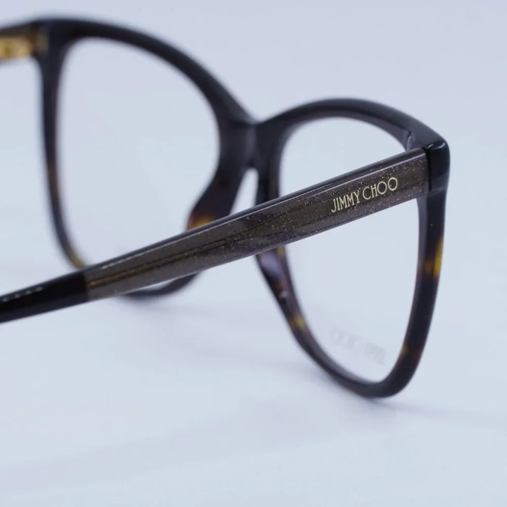 Jimmy Choo JC362 0086 00 Eyeglasses Havana 55mm Butterfly Frame